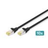 DIGITUS CAVO PATCH CAT 6A S/FTP, 10 PEZZI , 5 MT. COLORE NERO