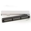 LINK Pannello patch per reti con 24 porte RJ45 cat 6 schermato 19" colore nero