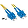 LINK CONFEZIONE 10 CAVI FIBRA OTTICA SC A SC SINGLEMODE DUPLEX OS2 GUAINA 2 MM 50/125 MT.2