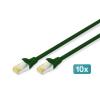 DIGITUS CAVO PATCH CAT 6A S/FTP, 10 PEZZI , 3 MT. COLORE VERDE