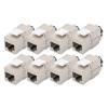 DIGITUS Modulo Keystone CAT 6A, schermato con supporto dei cavi intelligente - 8 pezzi