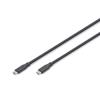 DIGITUS CAVO GUAINA SILICONE USB-C / USB-C 2m, USB 4.0 Gen2, 20G, 240W, 8K, NERO