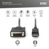DIGITUS CAVO ADATTATORE DISPLAYPORT, DA DP A DVI-D 3 MT. COLORE NERO