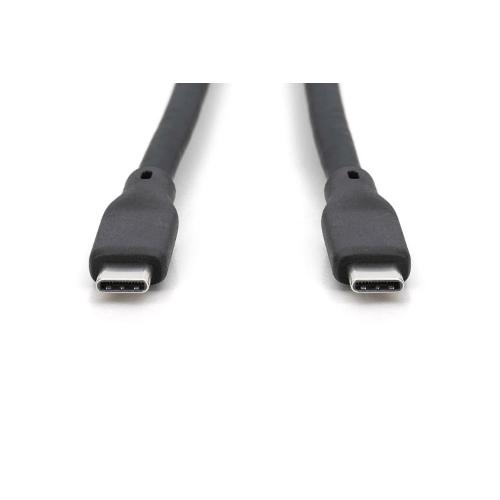 DIGITUS CAVO GUAINA SILICONE USB-C / USB-C 0.5m, USB 3.2 Gen2, 10G, 4K, 100W, NERO