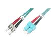 DIGITUS CAVO PATCH LWL MULTIMODALE OM 3, ST/SC COLORE ACQUA 2 MT.
