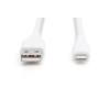DIGITUS CAVO RICARICA GUAINA SILICONE USB-A / LIGHTNING 1m, USB 2.0, 12W, BIANCO