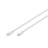 DIGITUS CAVO RICARICA GUAINA SILICONE USB-C / LIGHTNING 0,5m, USB 2.0, 60W, BIANCO