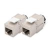 DIGITUS Modulo Keystone CAT 6A, schermato con supporto dei cavi intelligente - 2 pezzi