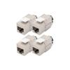 DIGITUS Modulo Keystone CAT 6A, schermato con supporto dei cavi intelligente - 4 pezzi