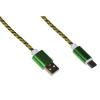 LINK *CAVO USB-C MT 1 GUAINA INTRECCIATA COLORE VERDE/ORO
