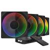 GAMDIAS VENTOLA CASE KIT AEOLUS M3-1204R 4x ARGB PWM FAN 120mm CENTRALINA+T