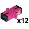 LINK CONFEZIONE 12 ADATTATORI FIBRA OTTICA SC/SC MULTIMODE SIMPLEX OM4 UPC