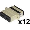 LINK CONFEZIONE 12 ADATTATORI FIBRA OTTICA SC/SC MULTIMODE DUPLEX OM2