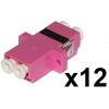 LINK CONFEZIONE 12 ADATTATORI FIBRA OTTICA LC/LC MULTIMODE DUPLEX OM4