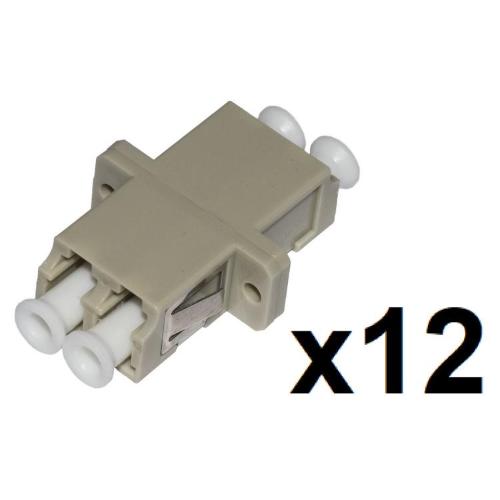 LINK CONFEZIONE 12 ADATTATORI FIBRA OTTICA LC/LC MULTIMODE DUPLEX OM2
