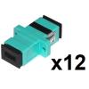 LINK CONFEZIONE 12 ADATTATORI FIBRA OTTICA SC/SC MULTIMODE SIMPLEX OM3 UPC