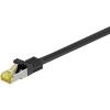 RJ45 patch cord Cat 6A S/FTP with Cat7 raw cable AWG 26/7 LSZH 0.25mt black