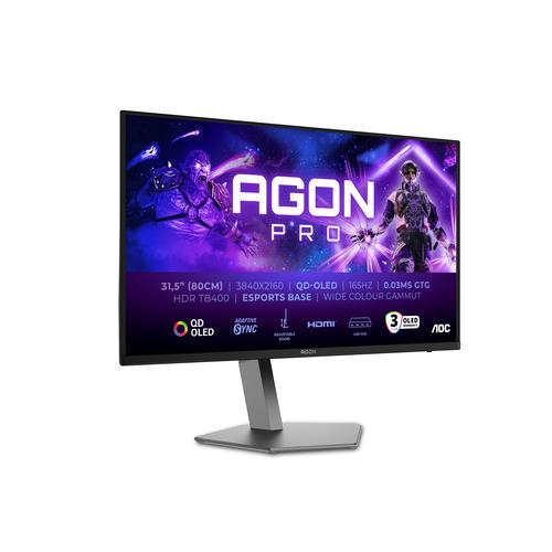 AOC MONITOR GAMING 32 QD-OLED 4K UHD 165HZ, REG ALTEZZA, DP/HDMI, MULTIMEDIALE