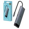 Hub USB C 9 in 1, 1 HDMI 4K@60Hz, 1 Gigabit Ethernet, SD e microSD UHS-I, 1 PD 100W, 1 USB-C 3.0, 3 Porte USB-A 3.0, SuperSpeed a 5 Gbps, Win11/10/8.1, Mac OS X 10.9+, Linux OS