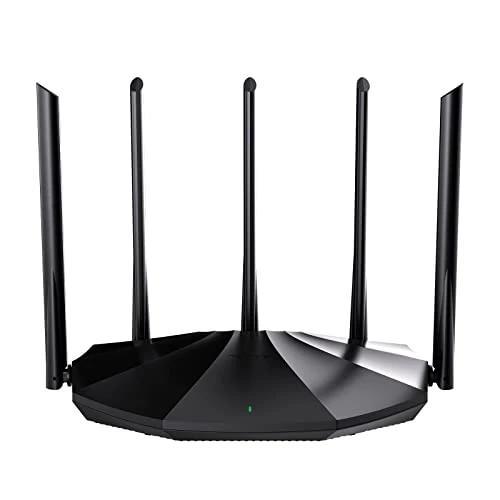 Tenda RX2 Pro AX1500 Router Wi-Fi 6 Dual Band Gigabit, 1201Mbps/5GHz e 300Mbps/2.4GHz, 4 Porte Gigabit, 5x6dBi Antenne, Beamforming/MU-MIMO/WPA3