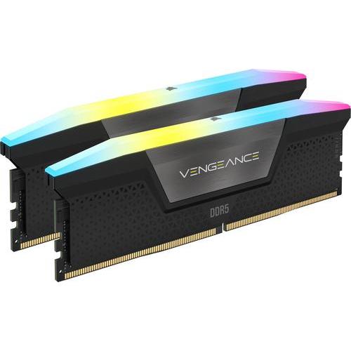 CORSAIR RAM VENGEANCE RGB DDR5 32GB (2 X 16GB) DDR5 6000 CL38-44-44-96 1.35V INTEL XMP - BLACK