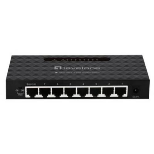 SWITCH 8P GIGABIT LEVELONE GEU-0821 IN METALLO