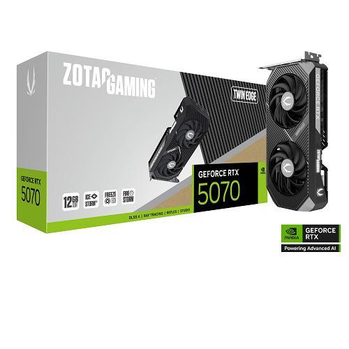 ZOTAC GEFORCE RTX 5070 TWIN EDGE 12GB GDDR7 DLSS4 1*HDMI/3*DISPLAYPORT PCI EX 5.0 16X