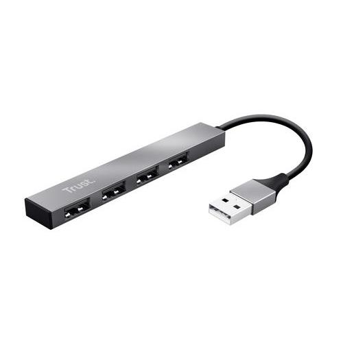 TRUST MINI USB HUB 4 PORTE HALYX ALUMINIUM