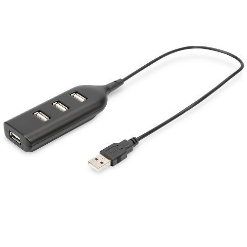 HUB 4 PORTE USB 2.0 DIGITUS CON CAVO