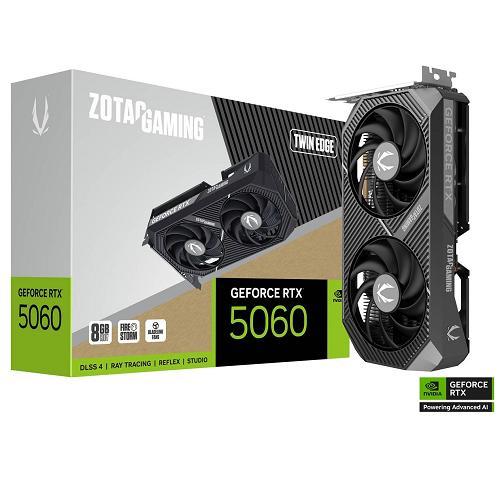 ZOTAC GEFORCE RTX 5060 TWIN EDGE 8GB GDDR7 DLSS4 1*HDMI/3*DISPLAYPORT PCI EX 5.0 16X
