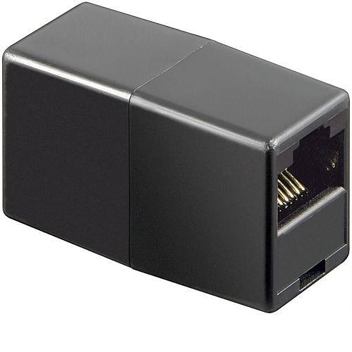 ACCOPPIATORE TELEFONICO 2 CONNETTORI RJ45 - 8P8C FEMMINA/FEMMINA COLORE NERO