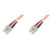 CAVO FIBRA OTTICA SC A SC MULTIMODE DUPLEX 50/125 MT.10 (AL-5SCSC-10I)