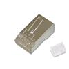 CONNETTORE PLUG 8 POLI SCHERMATO CAT.6 RJ45 CON INSERITORE PER CAVO RETE FLESSIBILE