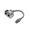 SDOPPIATORE SCHERMATO PER CAT. 5E PER 2 LINEE RJ45 (DN-93904)