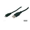 CAVO DI CONNESSIONE USB - MICRO USB "B" - LUNGHEZZA MT. 1,8 NON SCHERMATO